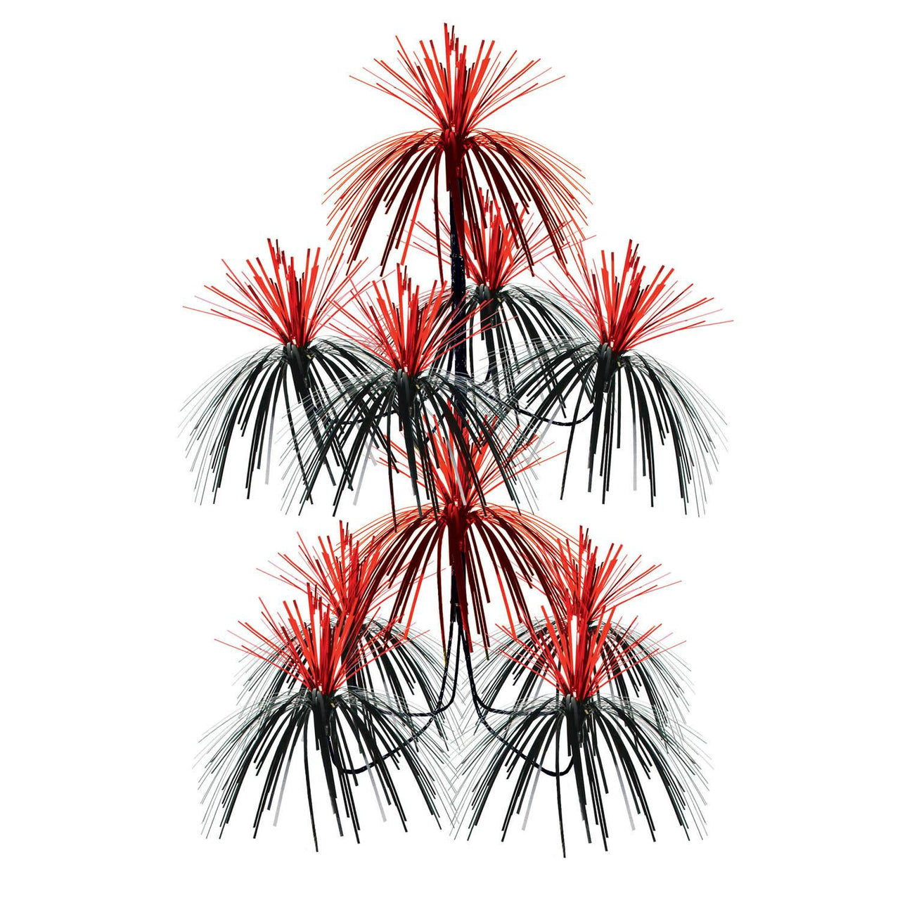 Beistle Firework Party Chandelier - black & red