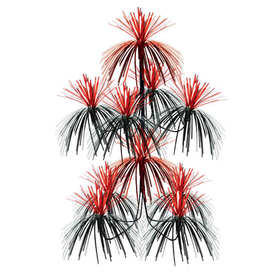 Beistle Firework Party Chandelier - black & red