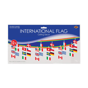 Party Supplies - International Flag Ceiling Decor