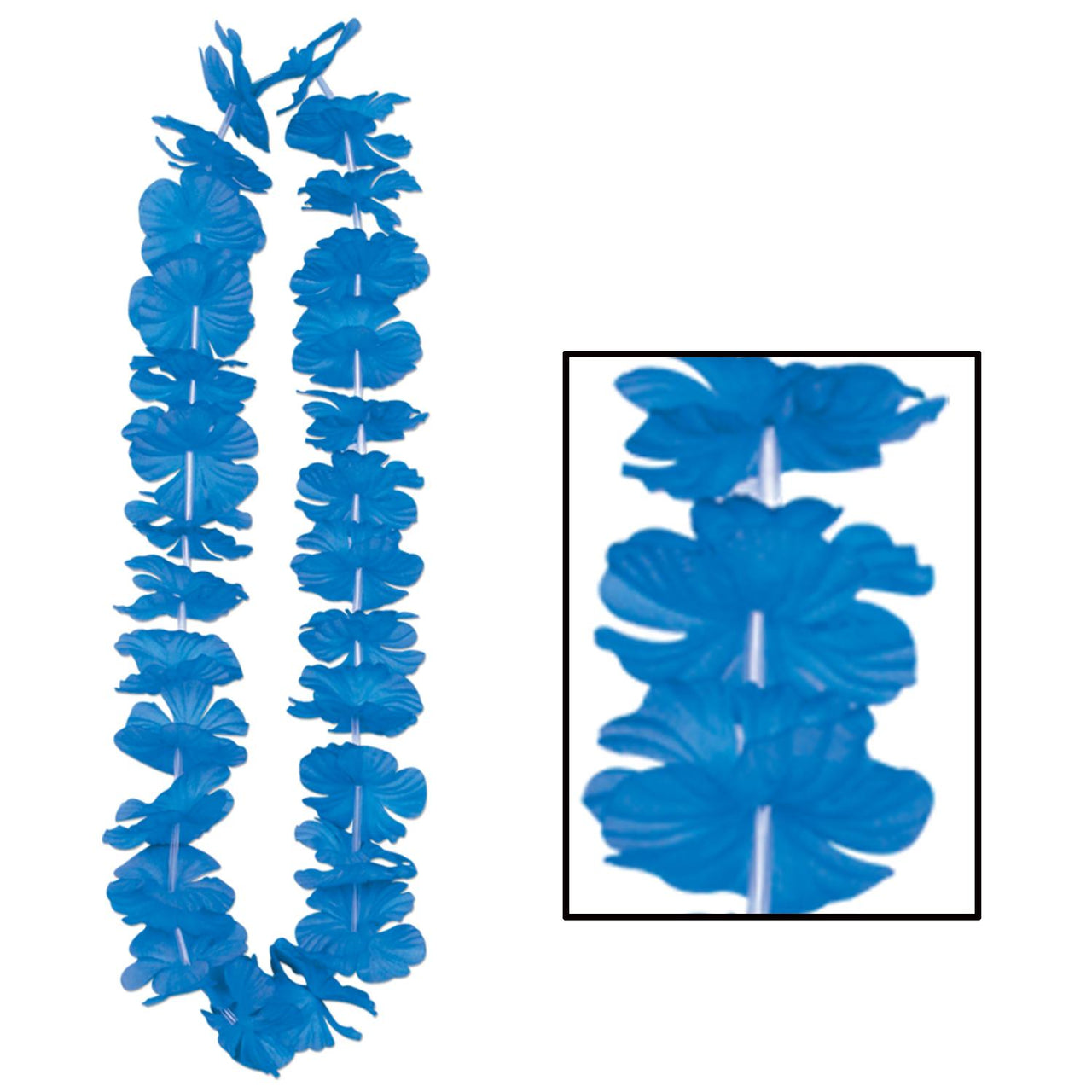 Beistle Luau Party Silk 'N Petals Party Lei - blue