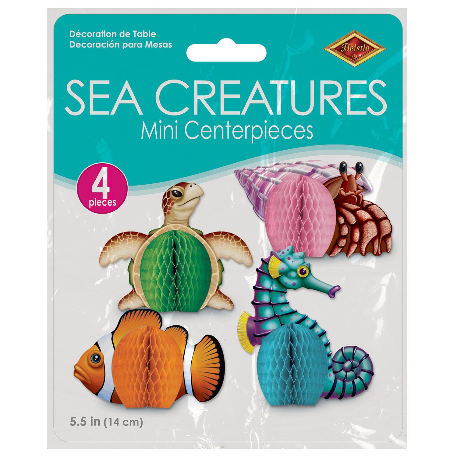 Luau Party Sea Creatures Mini Centerpieces (4/Pkg)