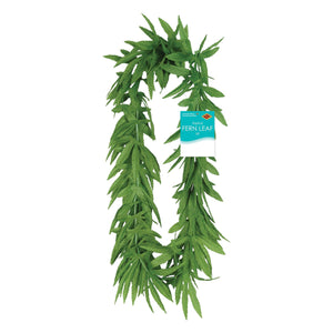 Beistle Tropical Fern Leaf Lei (Pack of 12) - Luau Party Leis, Luau Party Supplies, Luau Stuff to Wear