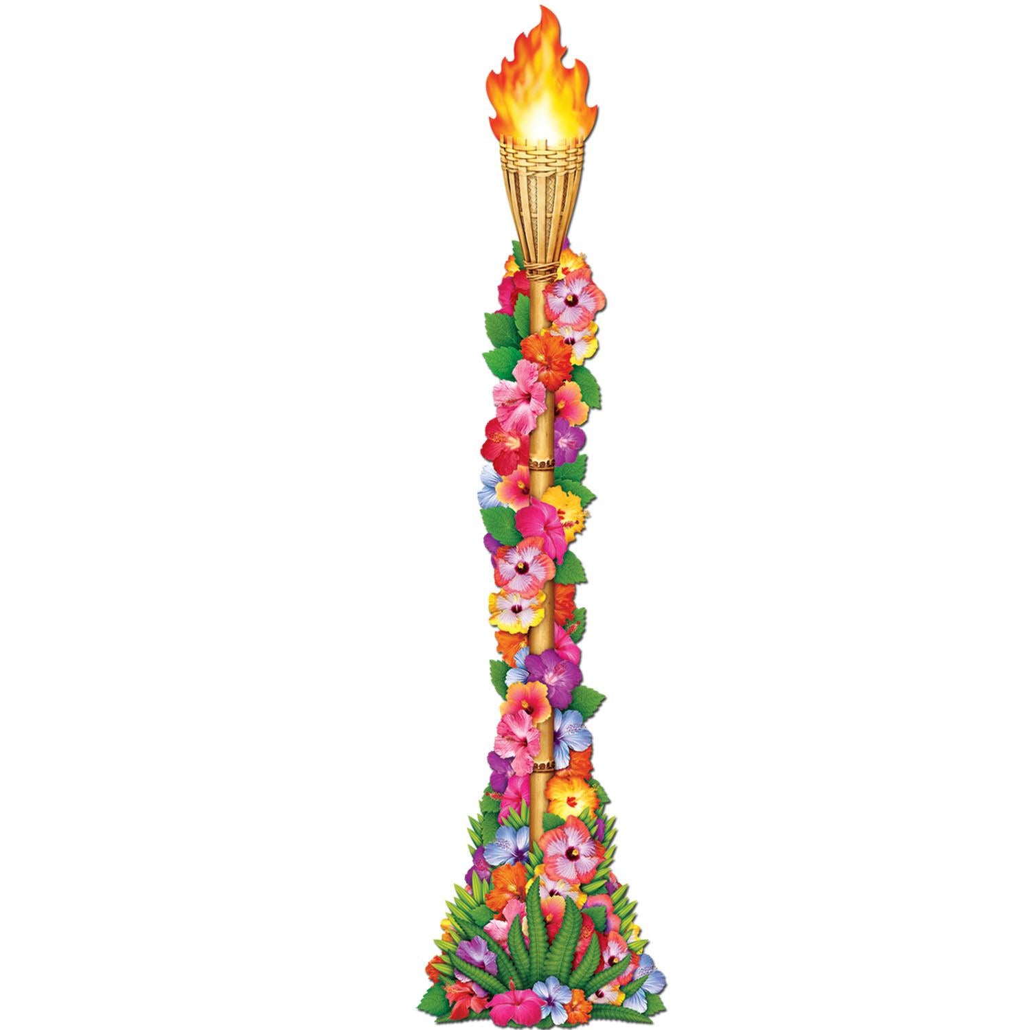 Beistle Luau Party Jointed Floral Tiki Torch