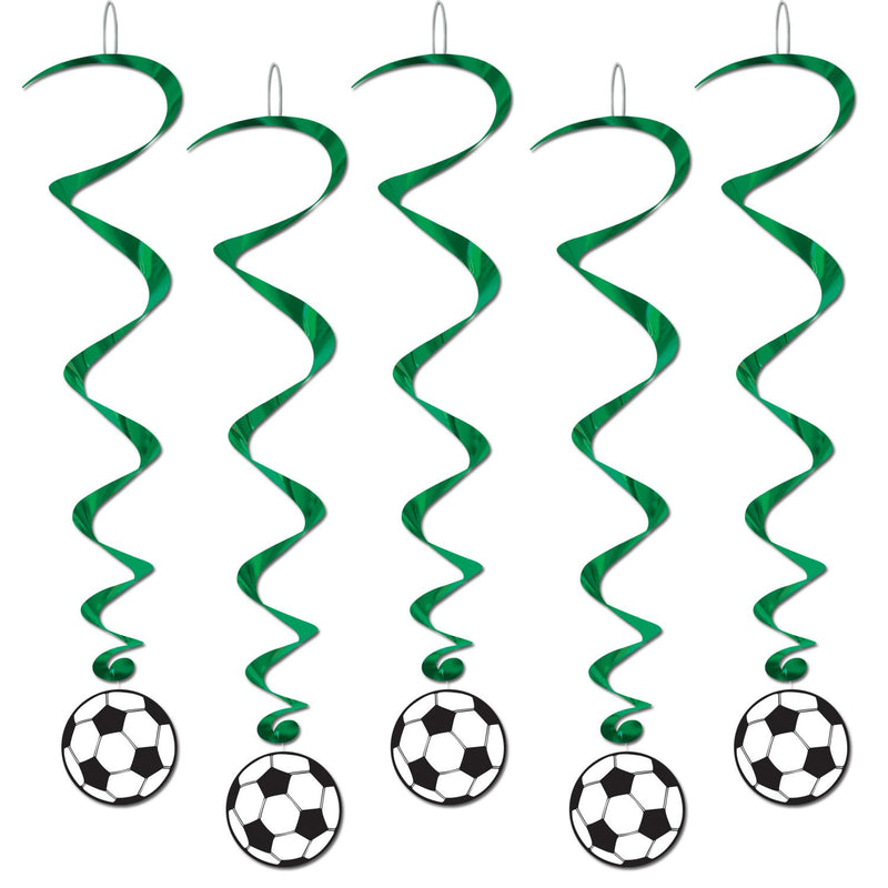 Beistle Soccer Ball Party Whirls (5/Pkg)