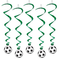 Beistle Soccer Ball Party Whirls (5/Pkg)