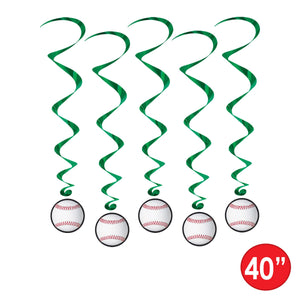 Sports Party Supplies - Baseball Whirls