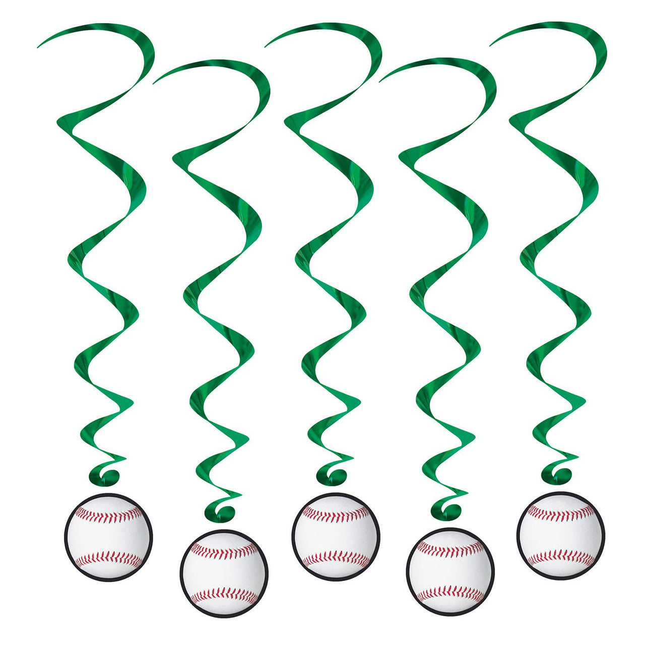 Beistle Baseball Party Whirls (5/Pkg)