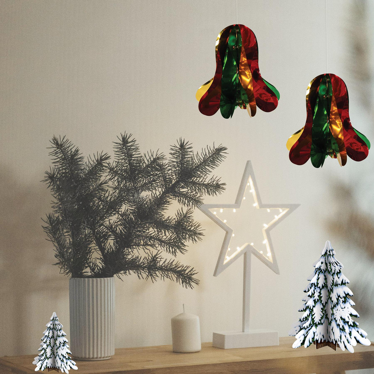 Christmas Metallic Bell - multi-color Decoration