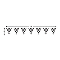 Bulk Racing Party Checkered Pennant Banner (Case of 12) by Beistle
