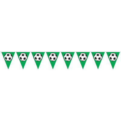 Beistle Soccer Ball Party Pennant Banner