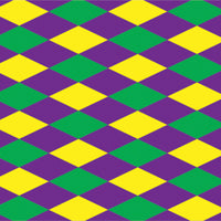 Printed Mardi Gras Table Runner