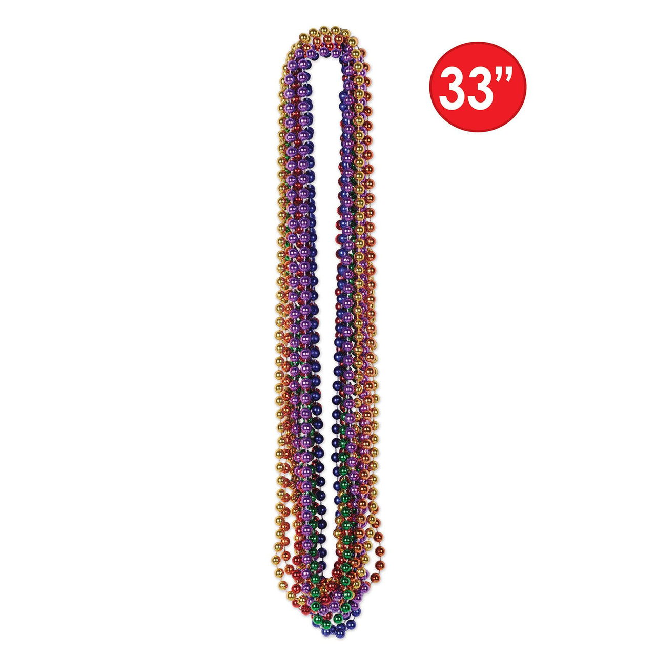 Party Bead Necklaces - Small Round - assorted colors