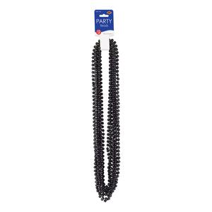 Party Bead Necklaces - Small Round - black