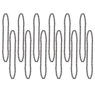Beistle Party Bead Necklaces - Small Round black (12/Pkg)