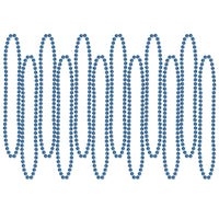 Beistle Party Bead Necklaces - Small Round blue (12/Pkg)