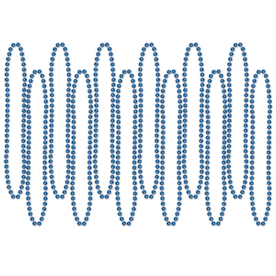 Beistle Party Bead Necklaces - Small Round blue (12/Pkg)