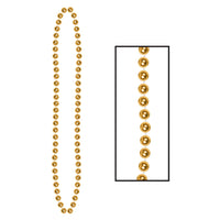 Party Bead Necklaces Small Round gold (Case of 144) by Beistle