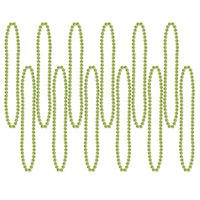 Party Bead Necklaces - Small Round Light green (12/Pkg)