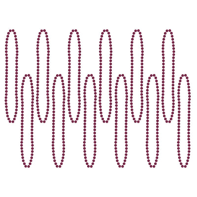 Beistle Party Bead Necklaces - Small Round maroon (12/Pkg)