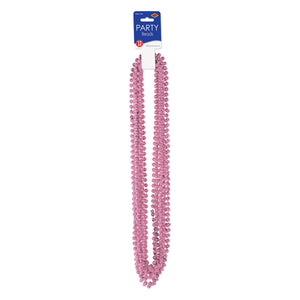 Party Bead Necklaces - Small Round pink