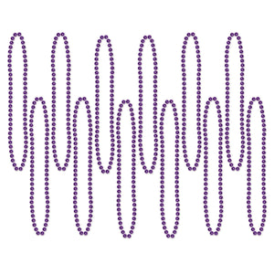 Beistle Party Bead Necklaces - Small Round purple (12/Pkg)