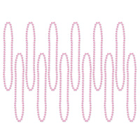Beistle Party Bead Necklaces - Small Round pink (12/Pkg)