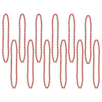 Beistle Party Bead Necklaces - Small Round red (12/Pkg)
