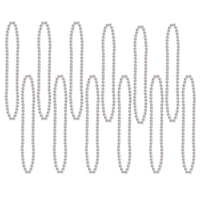 Beistle Party Bead Necklaces - Small Round silver (12/Pkg)