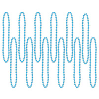 Party Bead Necklaces - Small Round turquoise (12/Pkg)
