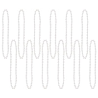 Beistle Party Bead Necklaces - Small Round white (12/Pkg)