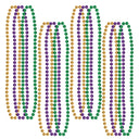 Beistle Mardi Gras Small Round Bead Necklaces (12/Pkg)
