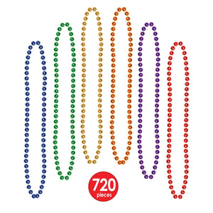Bulk Party Bead Necklaces Small Round (Case of 720) by Beistle