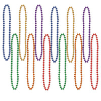 Beistle Party Bead Necklaces - Small Round, assorted colors