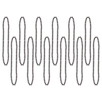 Beistle Party Bead Necklaces - Small Round - black