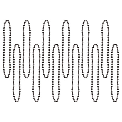 Beistle Party Bead Necklaces - Small Round - black