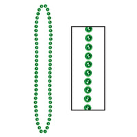 Bulk Party Bead Necklaces Small Round green (Case of 720) by Beistle