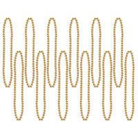 Beistle Party Bead Necklaces - Small Round - gold