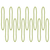 Beistle Party Bead Necklaces - Small Round - Light green