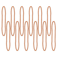 Beistle Party Bead Necklaces - Small Round - orange