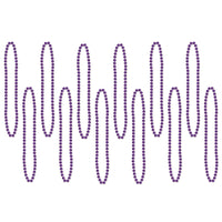 Beistle Party Bead Necklaces - Small Round - purple