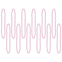 Beistle Party Bead Necklaces - Small Round - pink