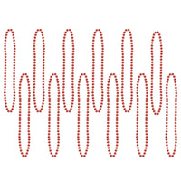 Beistle Party Bead Necklaces - Small Round - red