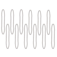 Beistle Party Bead Necklaces - Small Round - silver
