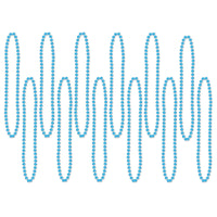 Beistle Party Bead Necklaces - Small Round - turquoise