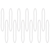 Beistle Party Bead Necklaces - Small Round - white