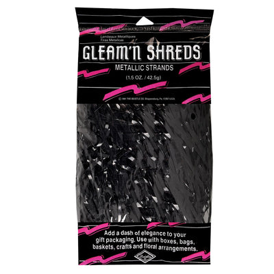 Party Gleam 'N Shreds Metallic Strands black (1.5 Oz/Pkg)