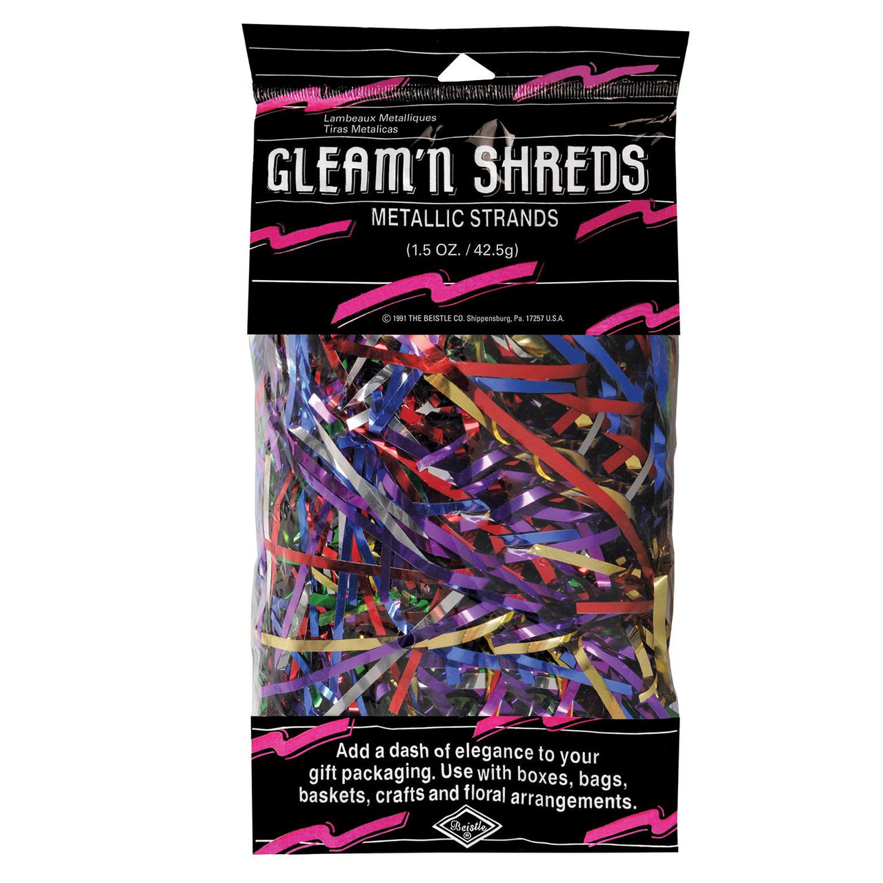 Gleam 'N Party Shreds Metallic Strands multi-color (1.5 Oz/Pkg)