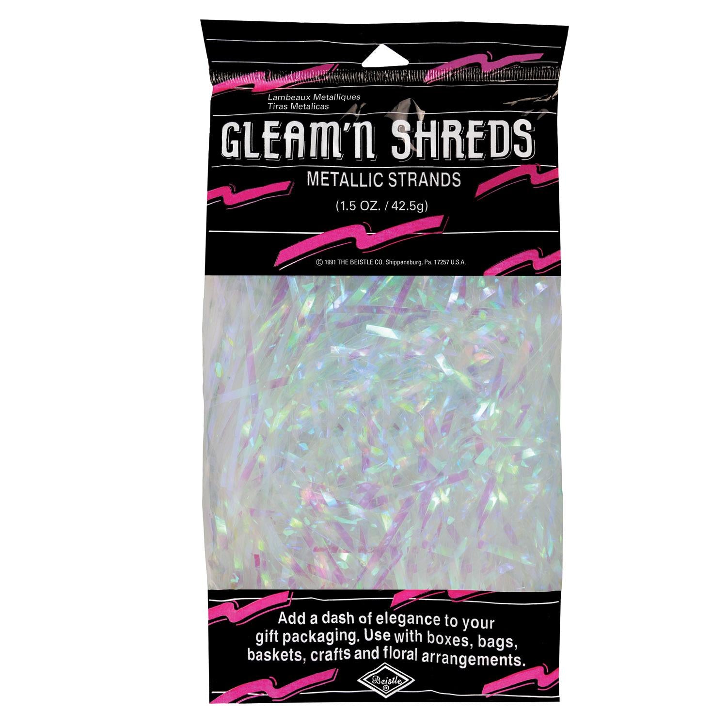 Party Gleam 'N Shreds Metallic Strands opalescent (1.5 Oz/Pkg)