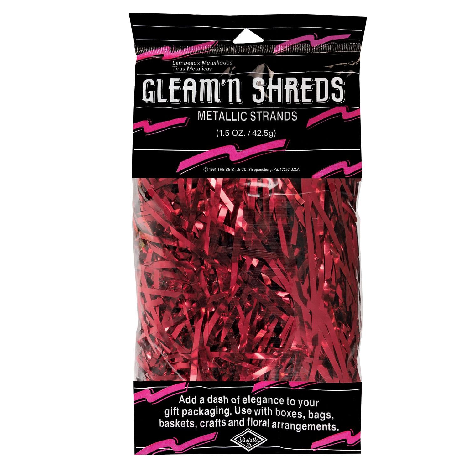 Party Gleam 'N Shreds Metallic Strands red (1.5 Oz/Pkg)