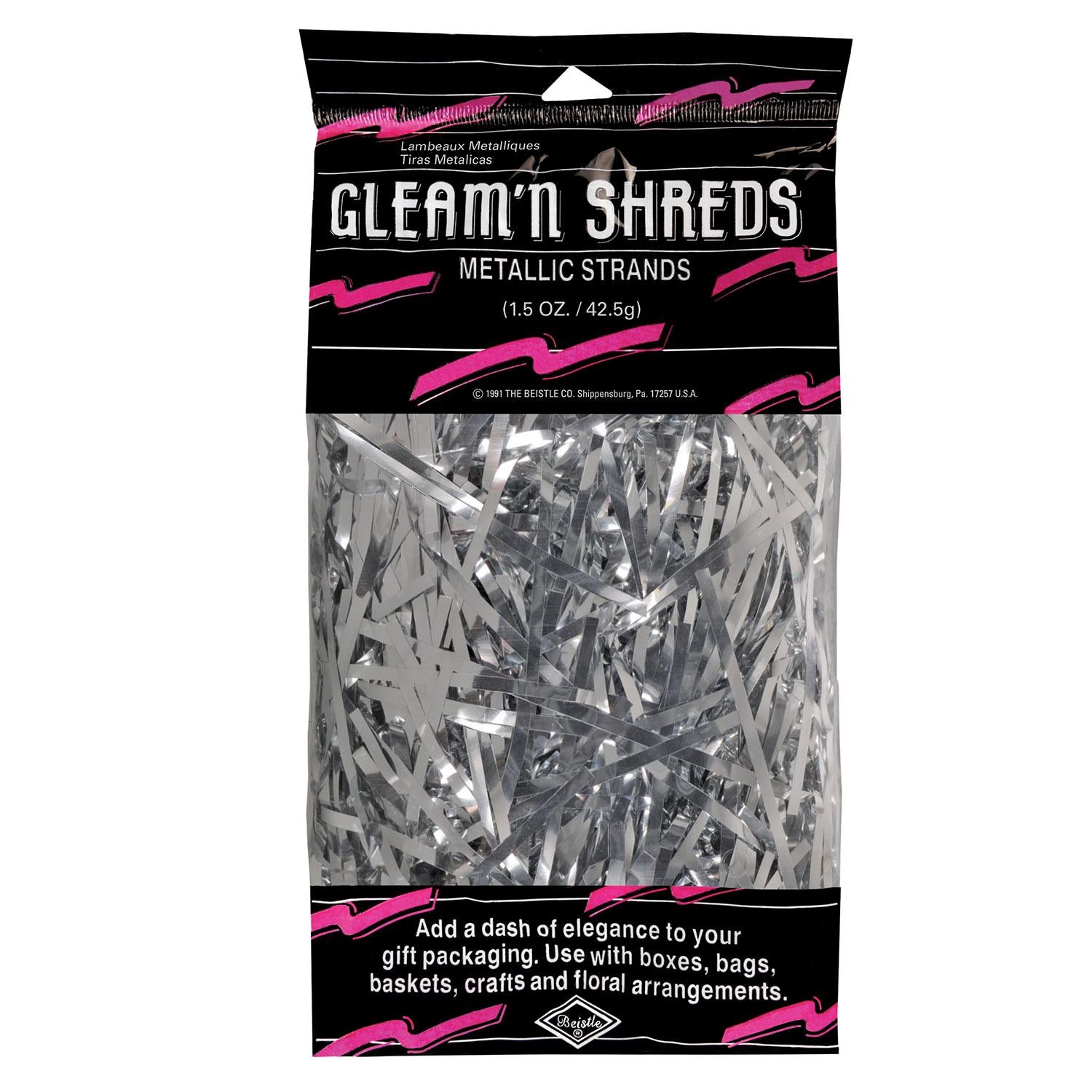 Party Gleam 'N Shreds Metallic Strands silver (1.5 Oz/Pkg)